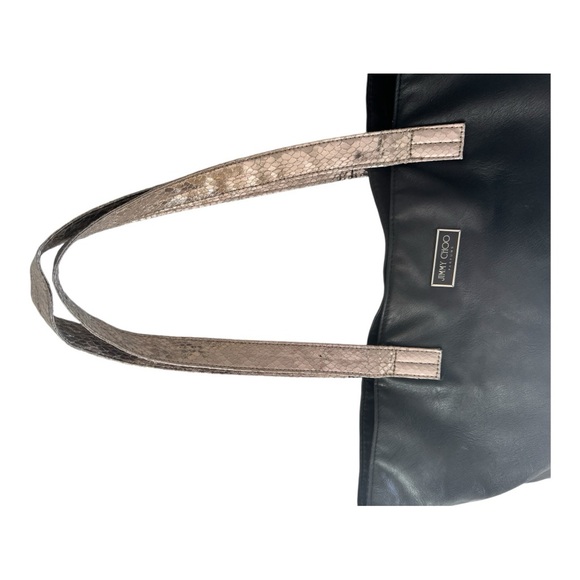 Jimmy Choo Parfums Black & Snake Print Faux Leather Tote Shoulder Bag! - Picture 10 of 11